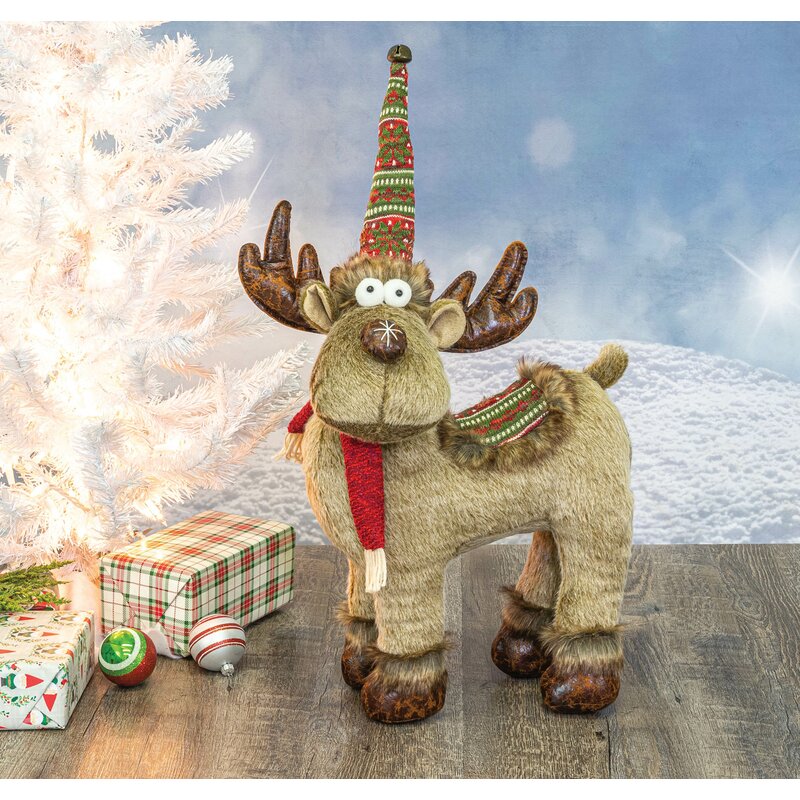 plush standing christmas moose